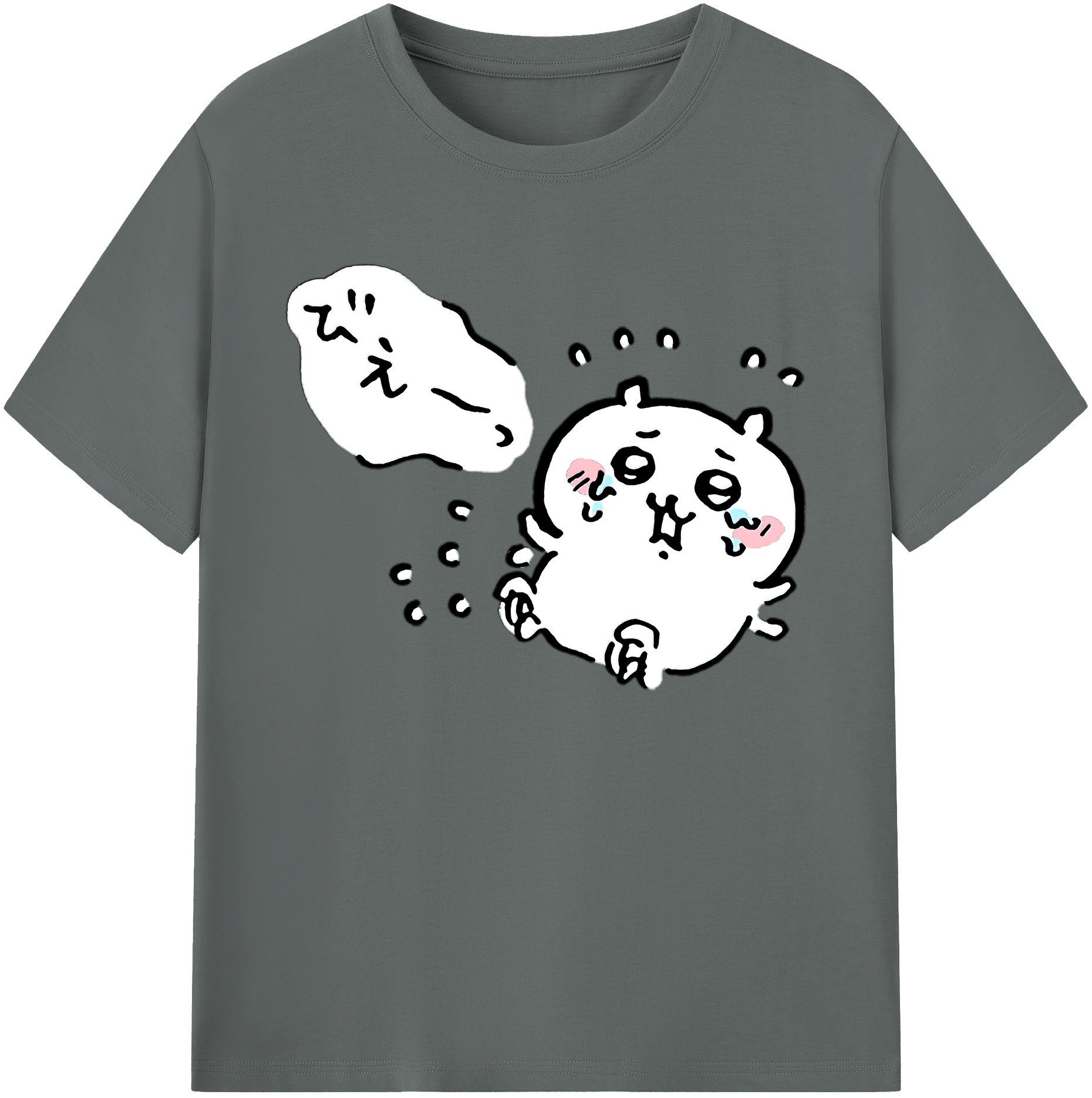 （画像用） ちいかわ ちいかわ Chii-kawa chiikawa 綿100％ メンズ半袖Tシャツ｜肌触りやわらか＆通気性